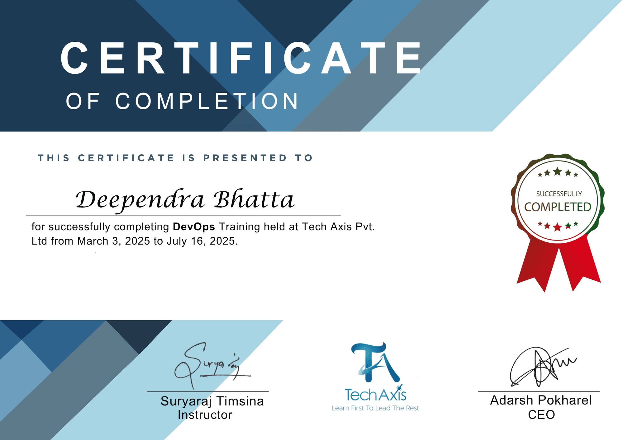 Certificate