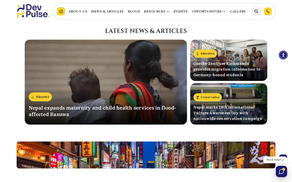 Homepage of devpulse.info