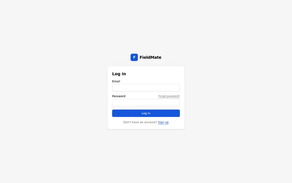 Homepage of fieldmate.theripplebytes.com