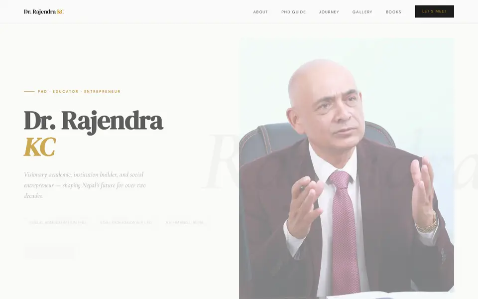 Homepage of rajendrakc.com